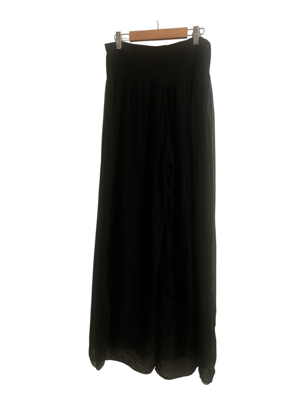 Wide Leg Women’s silk Pants in black